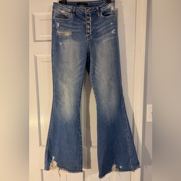 Flying monkey High Rise Flare Stretch Jean Sz 29 NWT - Picture 2 of 7